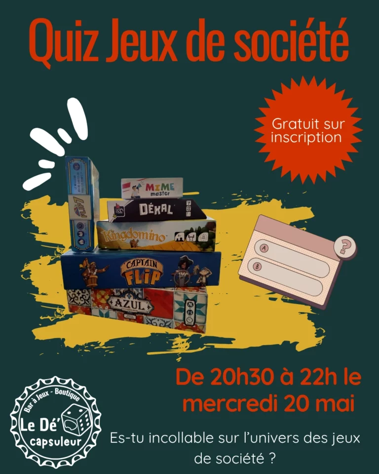 Quiz jeux de société