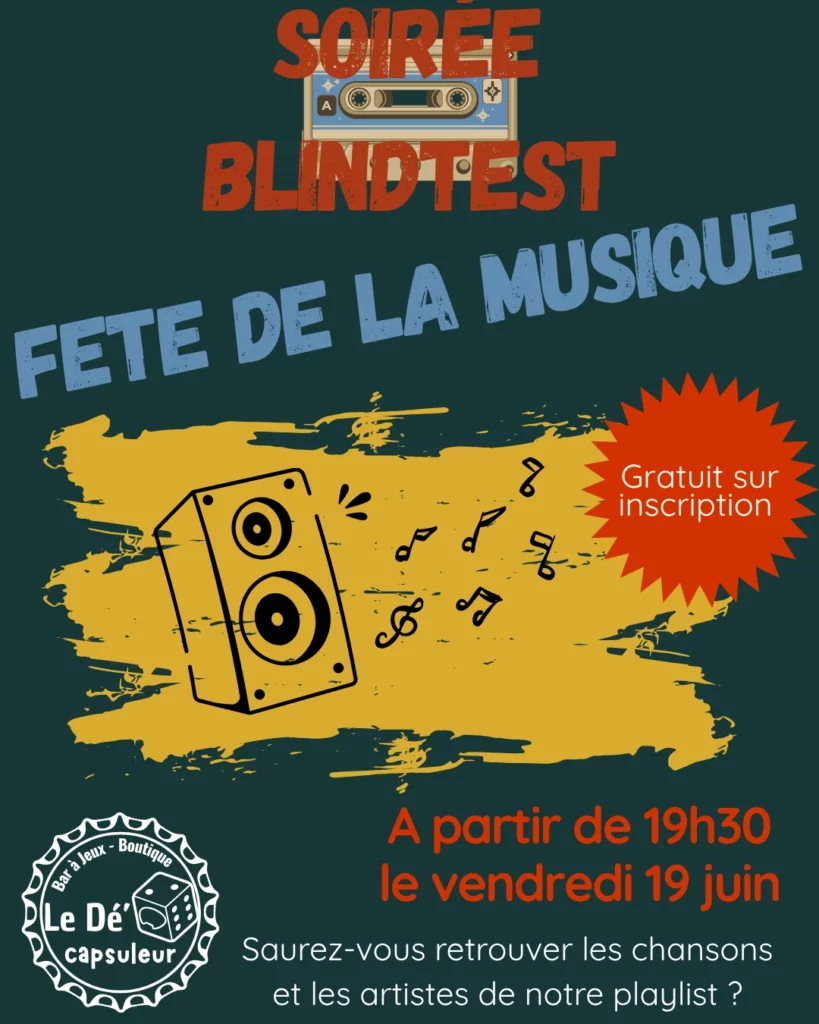 Flyer Blindtest fête de la musique