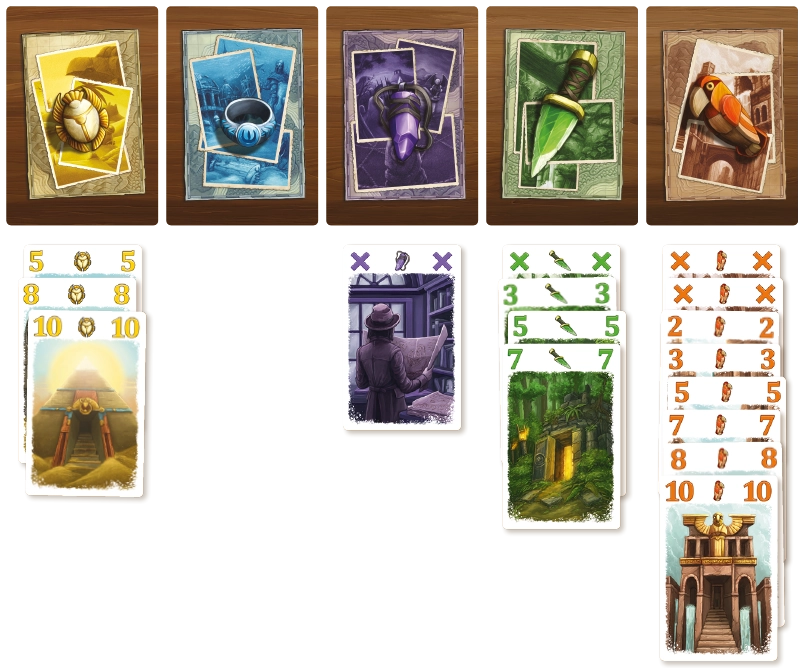 Lost cities Duel, contenu de la boîte
