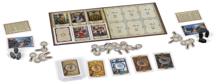 Contenu de la boîte du jeu Holmes