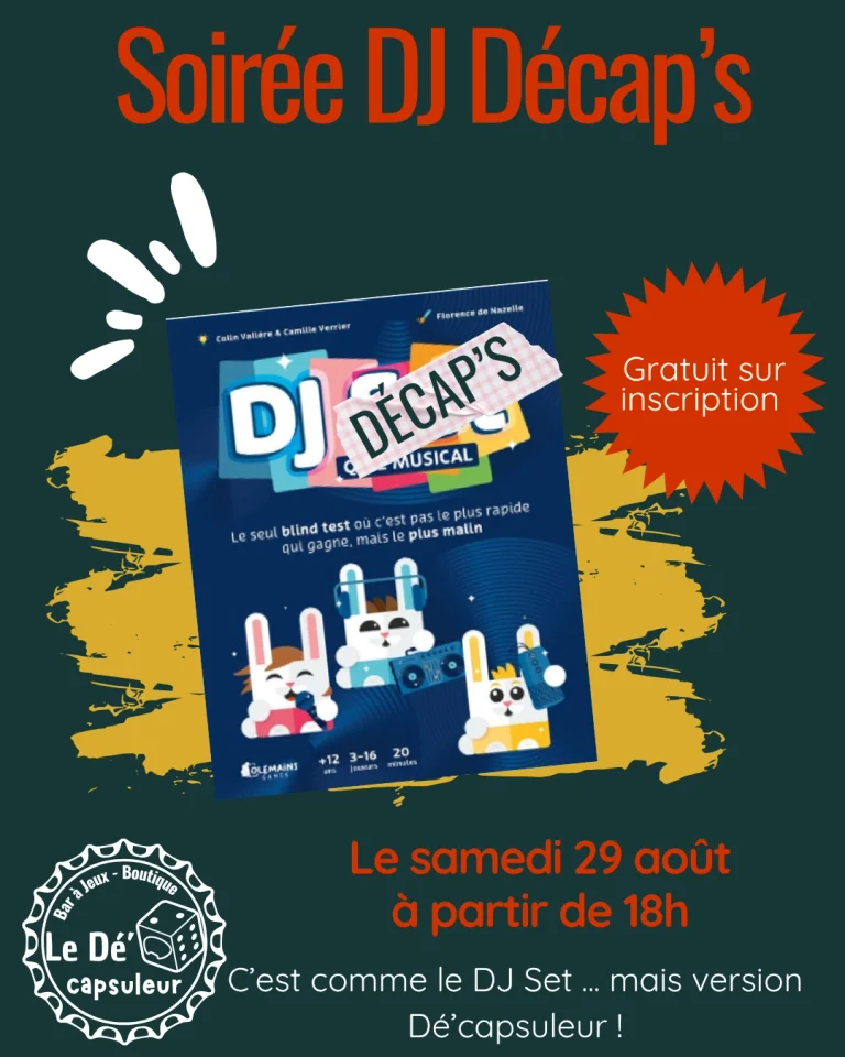 Flyer de la soirée DJ Décap's