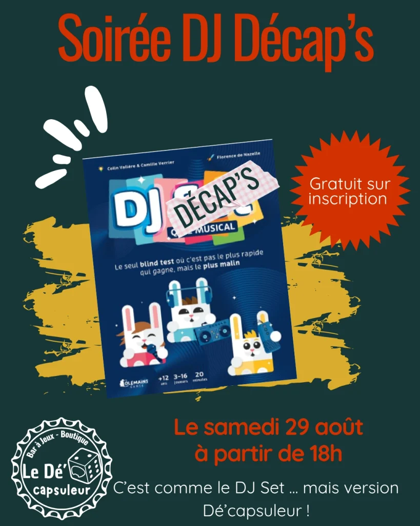 Flyer de la soirée DJ Décap's