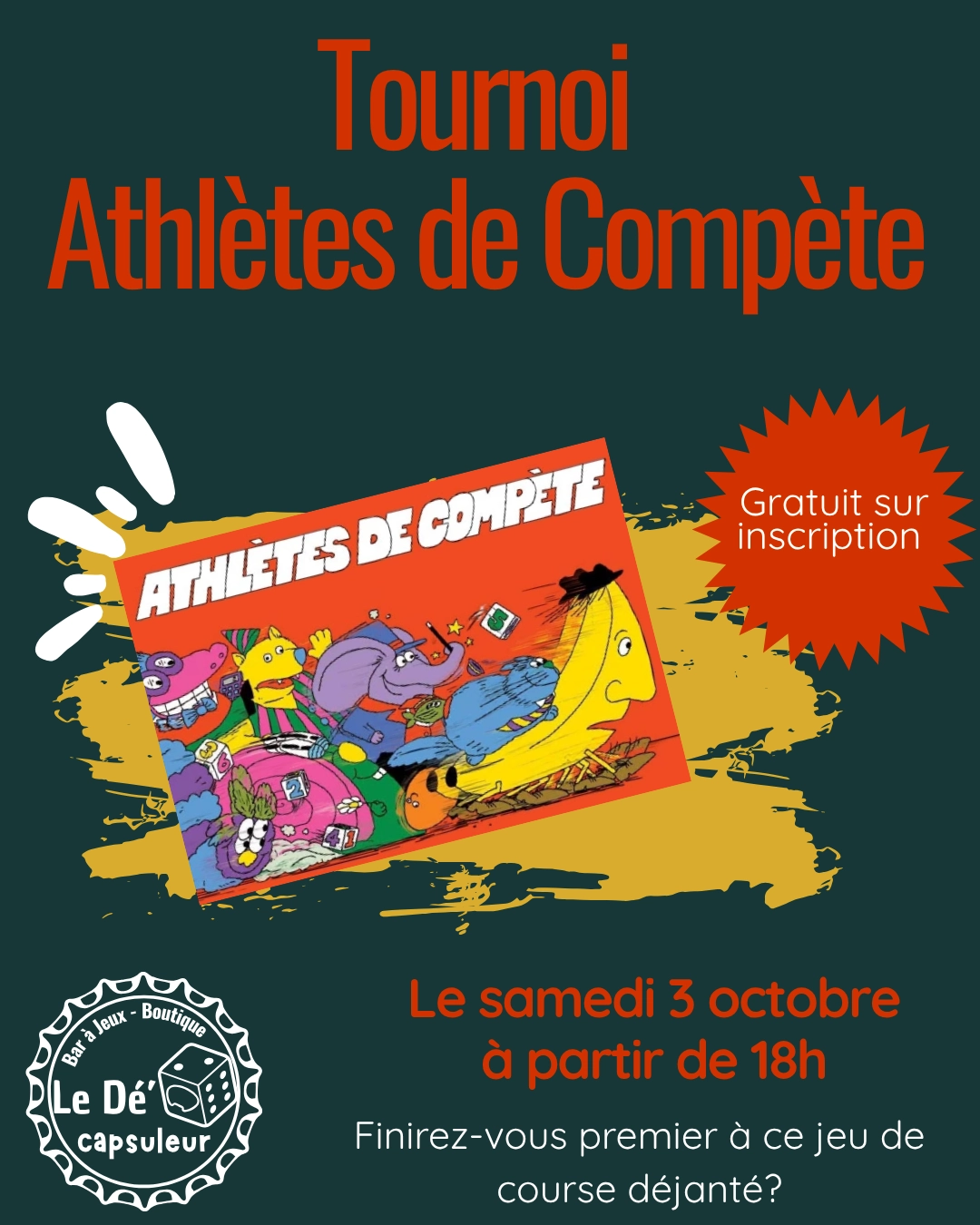 Flyer tournoi athlètes de compète
