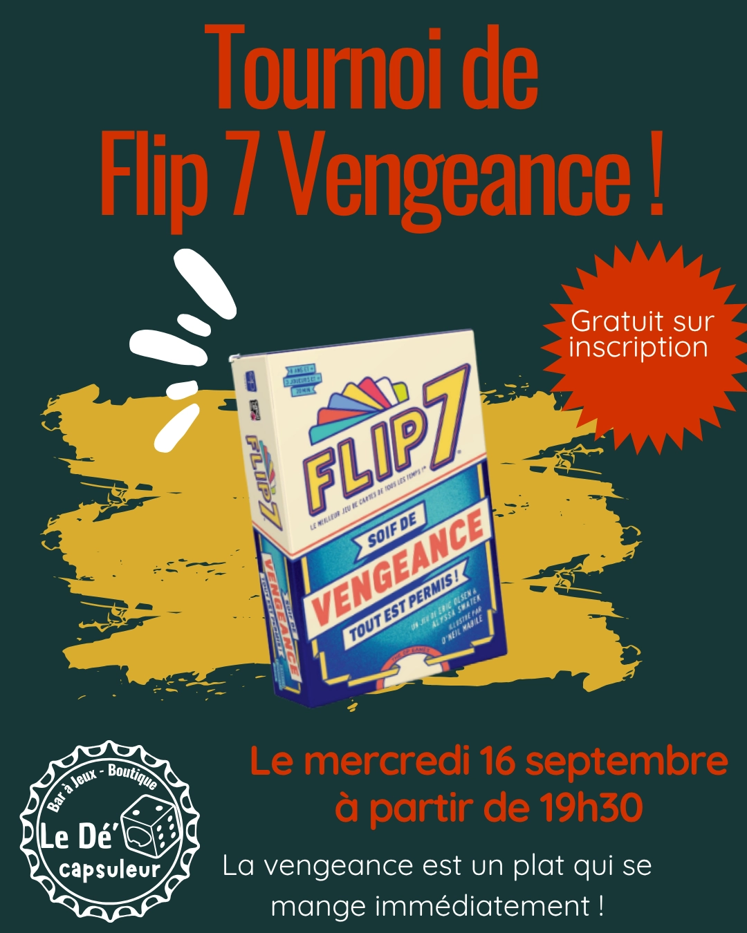 Flyer tournoi Flip 7 vengeance